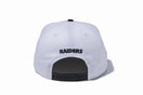 9FIFTY オークランド・レイダースシールドロゴ ホワイト × ブラック ブラックバイザー