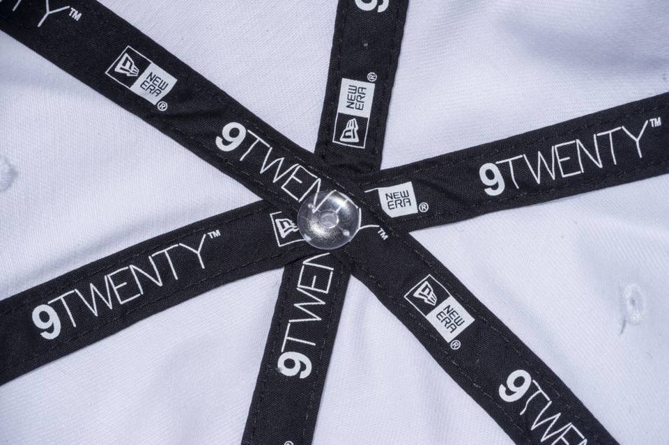 【ゴルフ】 9TWENTY On Par クロスストラップ コットン NEW ERA ホワイト × ブラック