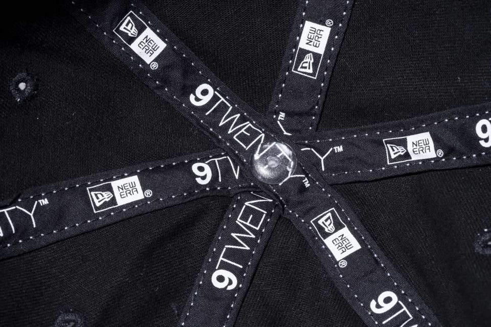 【ゴルフ】 9TWENTY On Par クロスストラップ コットン NEW ERA ブラック × ホワイト