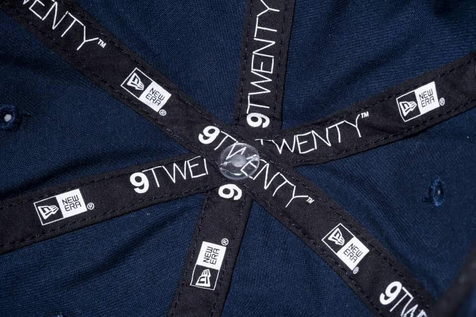 【ゴルフ】 9TWENTY クロスストラップ コットン NEW ERA ネイビー × ホワイト