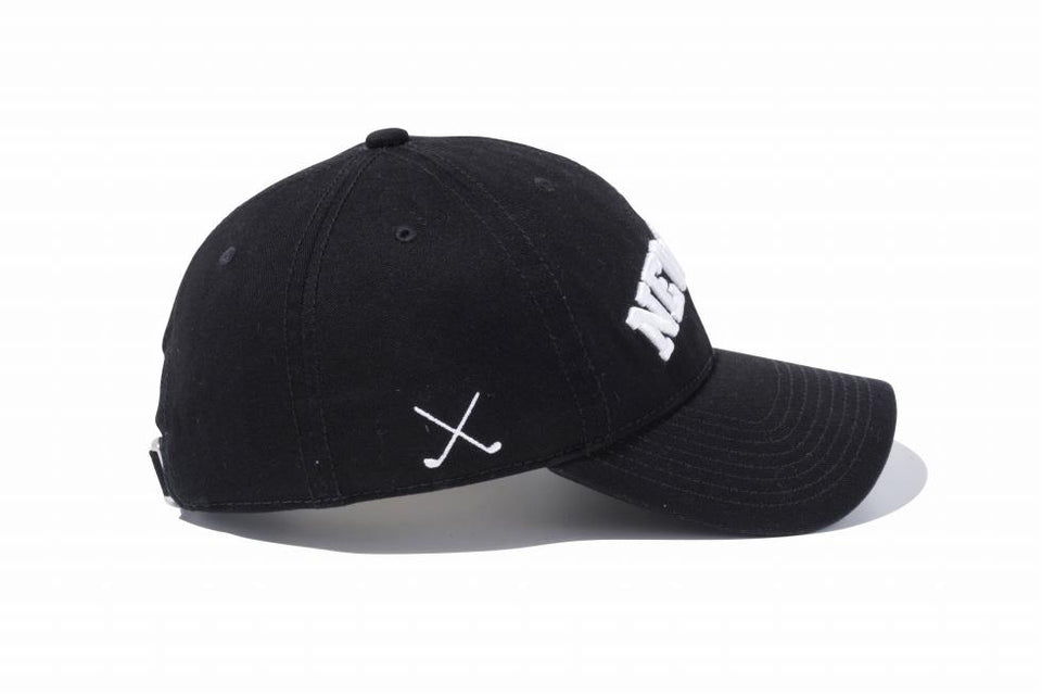 【ゴルフ】 9TWENTY クロスストラップ コットン NEW ERA ブラック × ホワイト