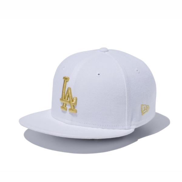 Youth 9FIFTY ロサンゼルス・ドジャース ホワイト × ゴールド