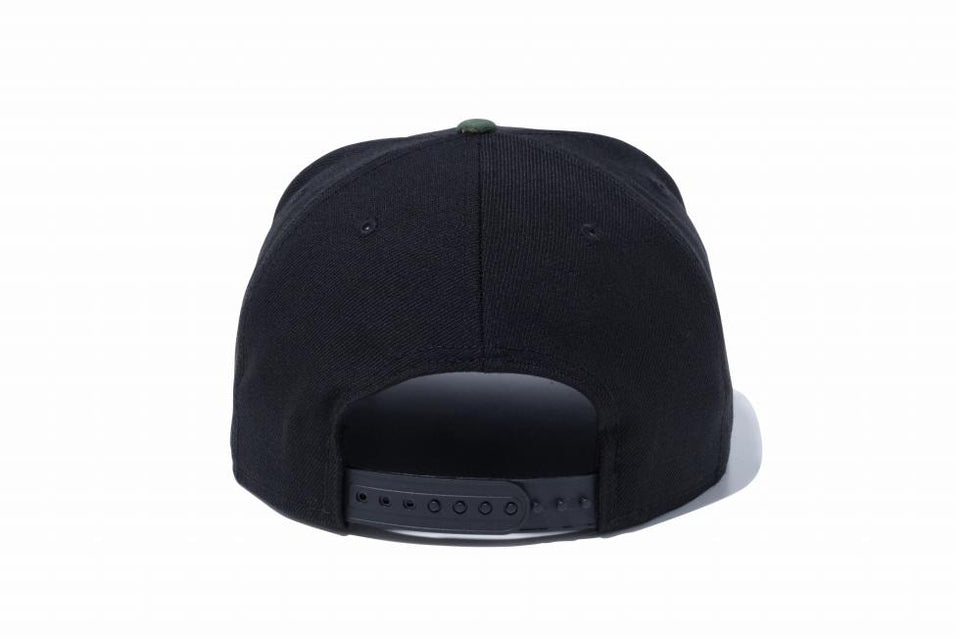 9FIFTY ベーシック ブラック ホワイトフラッグ ウッドランドカモバイザー