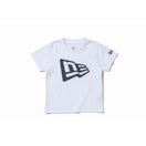 Child コットン Tシャツ フラッグロゴ ホワイト × ブラック