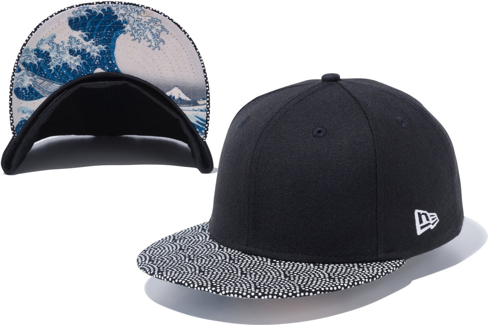 【ストア限定】 59FIFTY 浮世絵 葛飾北斎 神奈川沖浪裏 ブラック 小紋バイザー