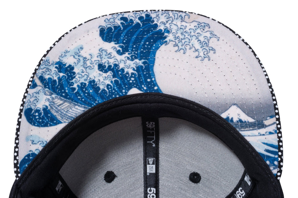 【ストア限定】 59FIFTY 浮世絵 葛飾北斎 神奈川沖浪裏 ブラック 小紋バイザー