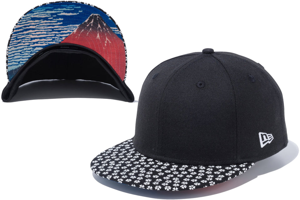 【ストア限定】 59FIFTY 浮世絵 葛飾北斎 凱風快晴 ブラック 小紋バイザー