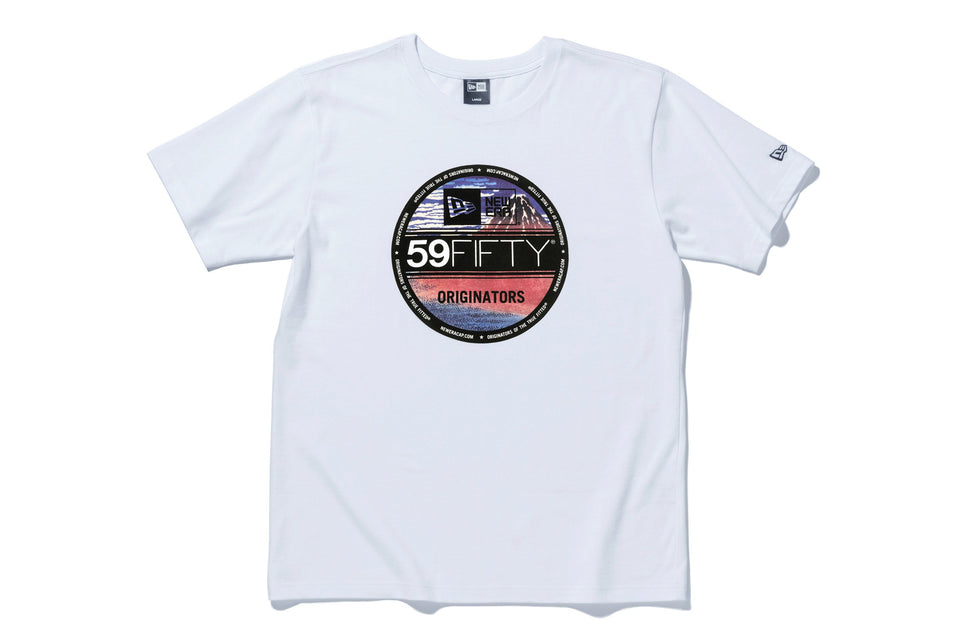 【ストア限定】 コットン Tシャツ バイザーステッカー 浮世絵 葛飾北斎 凱風快晴 ホワイト