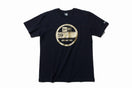 コットン Tシャツ バイザーステッカー ブラック × ゴールド レギュラーフィット