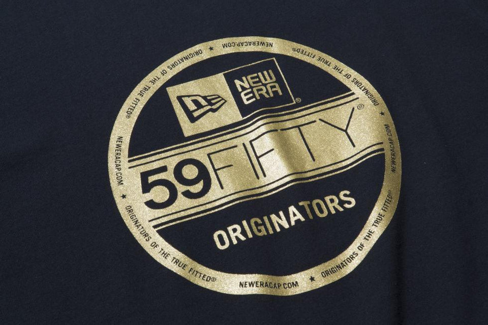 コットン Tシャツ バイザーステッカー ブラック × ゴールド レギュラーフィット