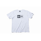コットン Tシャツ ボックスロゴ ホワイト × ブラック