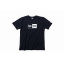 コットン Tシャツ ボックスロゴ ブラック × ホワイト