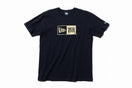コットン Tシャツ ボックスロゴ ブラック × ゴールド レギュラーフィット