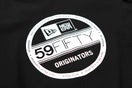 長袖 コットン Tシャツ バイザーステッカー ブラック × ホワイト レギュラーフィット