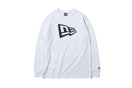 長袖 コットン Tシャツ フラッグロゴ ホワイト × ブラック レギュラーフィット