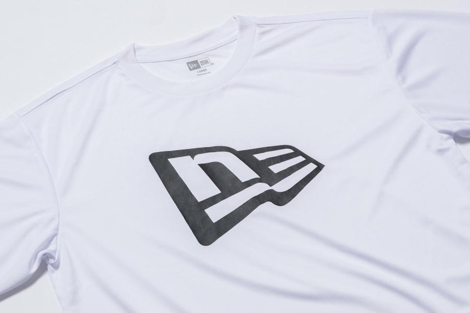 【 Performance Apparel 】 長袖 テック Tシャツ フラッグ ホワイト × ブラック