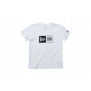 Youth コットン Tシャツ ボックスロゴ ホワイト × ブラック