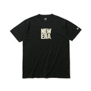 半袖 コットン Tシャツ スクエアニューエラ ブラック × ゴールド レギュラーフィット