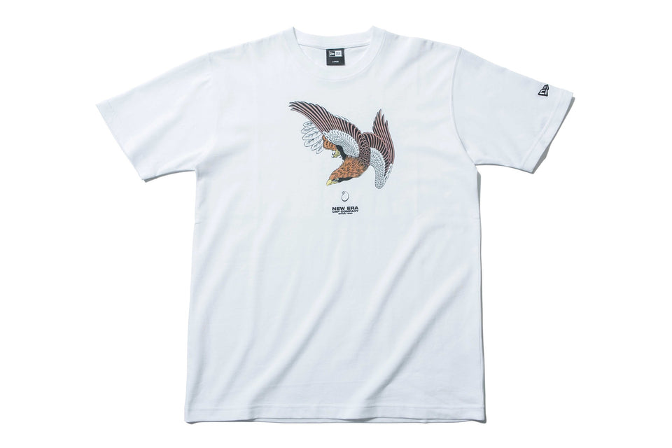 コットン Tシャツ 石川真澄 Masumi Ishikawa 鷹 ホワイト