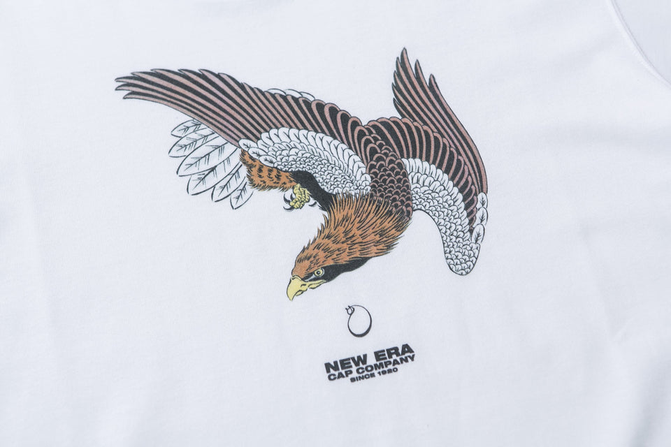 コットン Tシャツ 石川真澄 Masumi Ishikawa 鷹 ホワイト