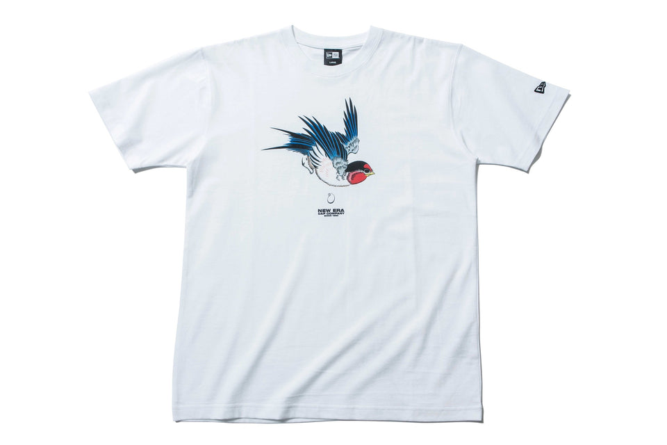 コットン Tシャツ 石川真澄 Masumi Ishikawa 燕 ホワイト