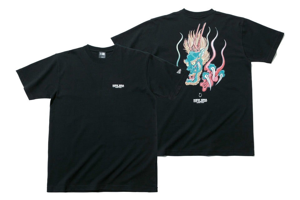 コットン Tシャツ 石川真澄 Masumi Ishikawa 龍 ブラック
