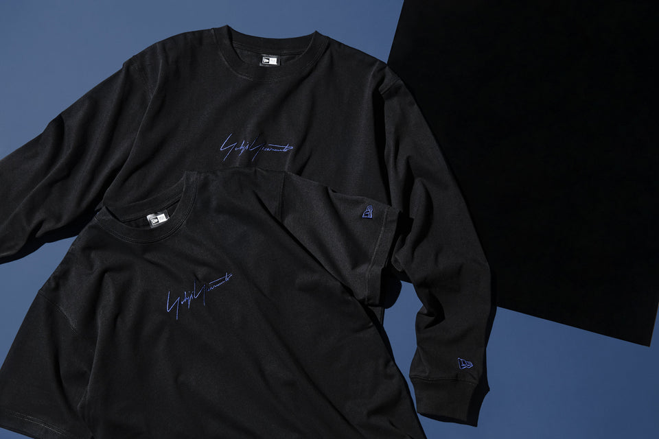 コットン Tシャツ Yohji Yamamoto SS19 ブラック × ブルー