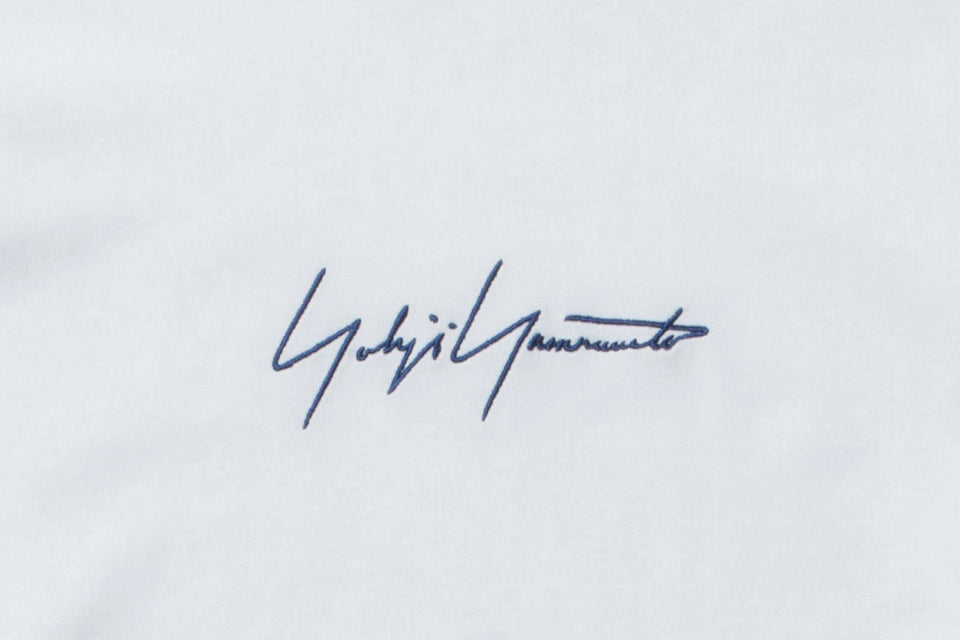 長袖 コットン Tシャツ Yohji Yamamoto SS19 ホワイト × ライトネイビー