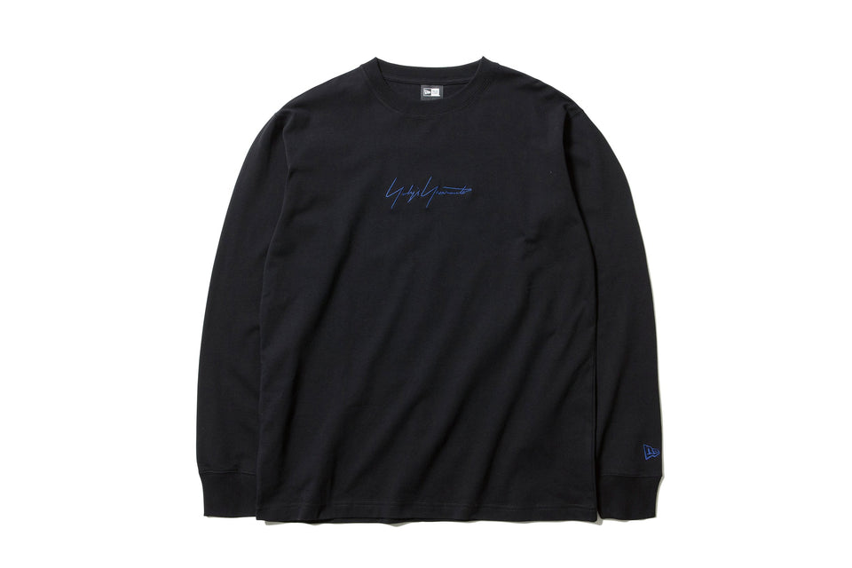 長袖 コットン Tシャツ Yohji Yamamoto SS19 ブラック × ブルー