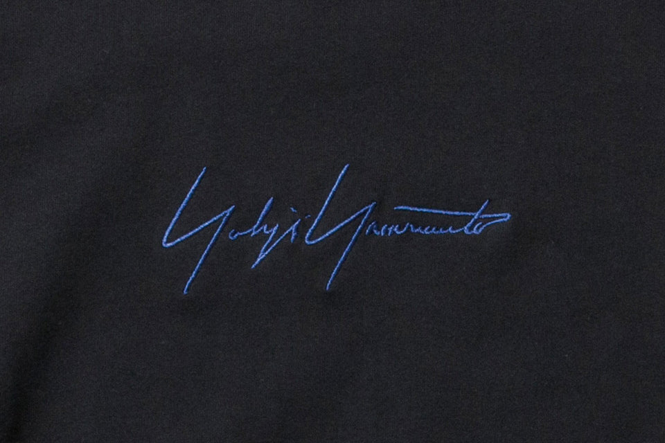 長袖 コットン Tシャツ Yohji Yamamoto SS19 ブラック × ブルー