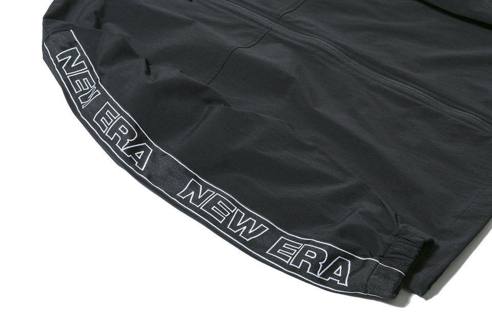 トラックフルジップフーディージャケット ニューエラ ワードマークテープ ブラック × ホワイト 【NEW ERA WORKOUT】