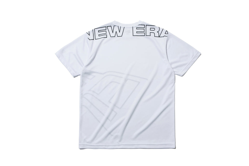 テック Tシャツ ビッグフラッグ & ニューエラ ワードマーク ホワイト 【NEW ERA WORKOUT】
