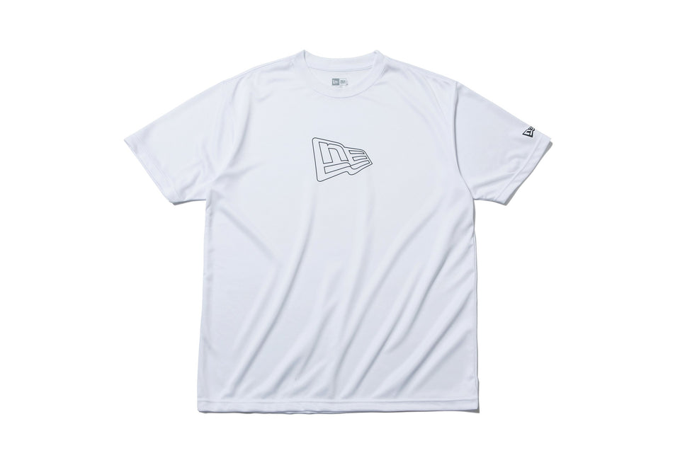 テック Tシャツ フラッグ アウトライン ホワイト 【NEW ERA WORKOUT】