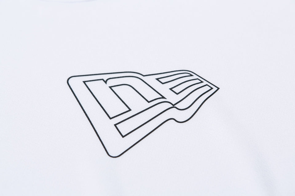 テック Tシャツ フラッグ アウトライン ホワイト 【NEW ERA WORKOUT】