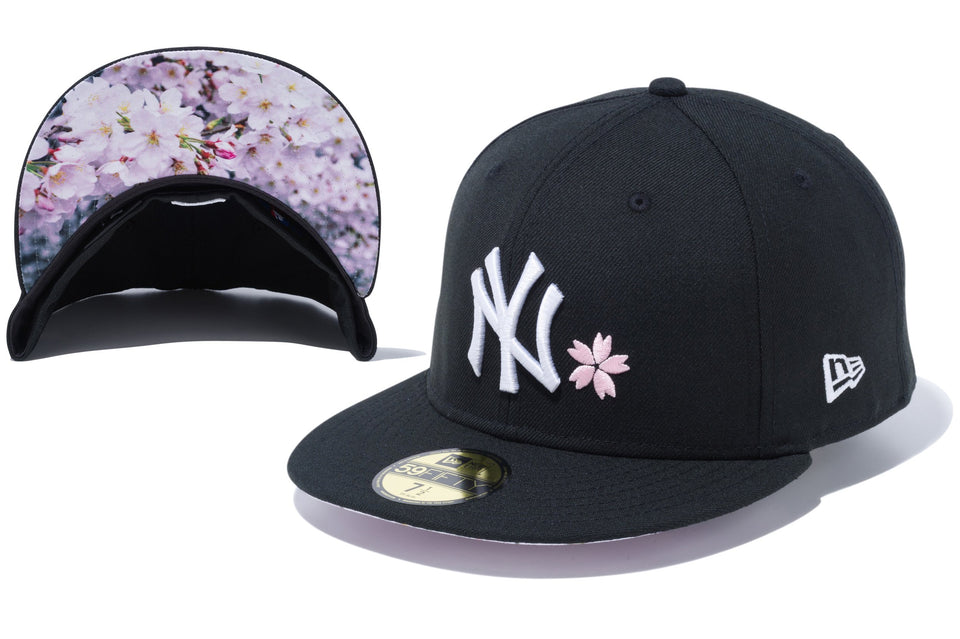 59FIFTY 桜 ニューヨーク・ヤンキース ブラック × ホワイト