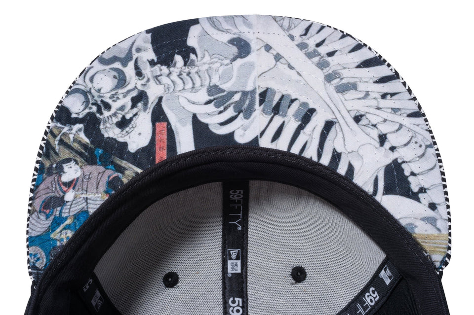 【ストア限定】 59FIFTY 浮世絵 歌川国芳 相馬の古内裏 ブラック 小紋バイザー