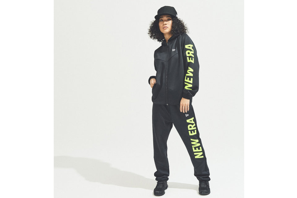 【 Performance Apparel 】 ウォームアップパンツ ブラック × フラッシュグリーン