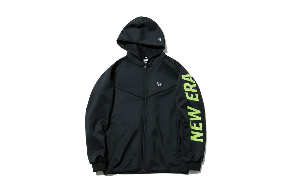 【 Performance Apparel 】 ウォームアップジャケット ブラック × フラッシュグリーン