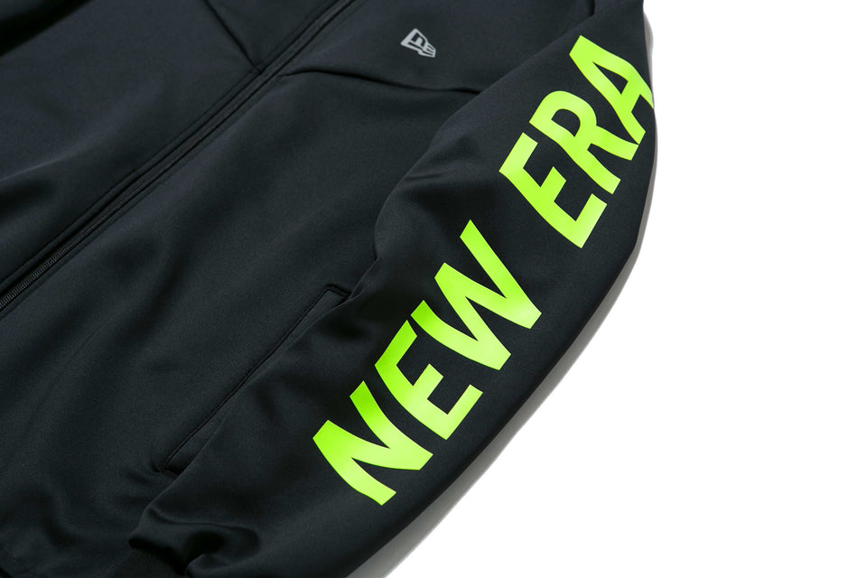 【 Performance Apparel 】 ウォームアップジャケット ブラック × フラッシュグリーン