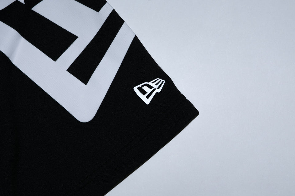 テック Tシャツ バーチカル ニューエラ ブラック × ホワイト 【 Performance Apparel 】