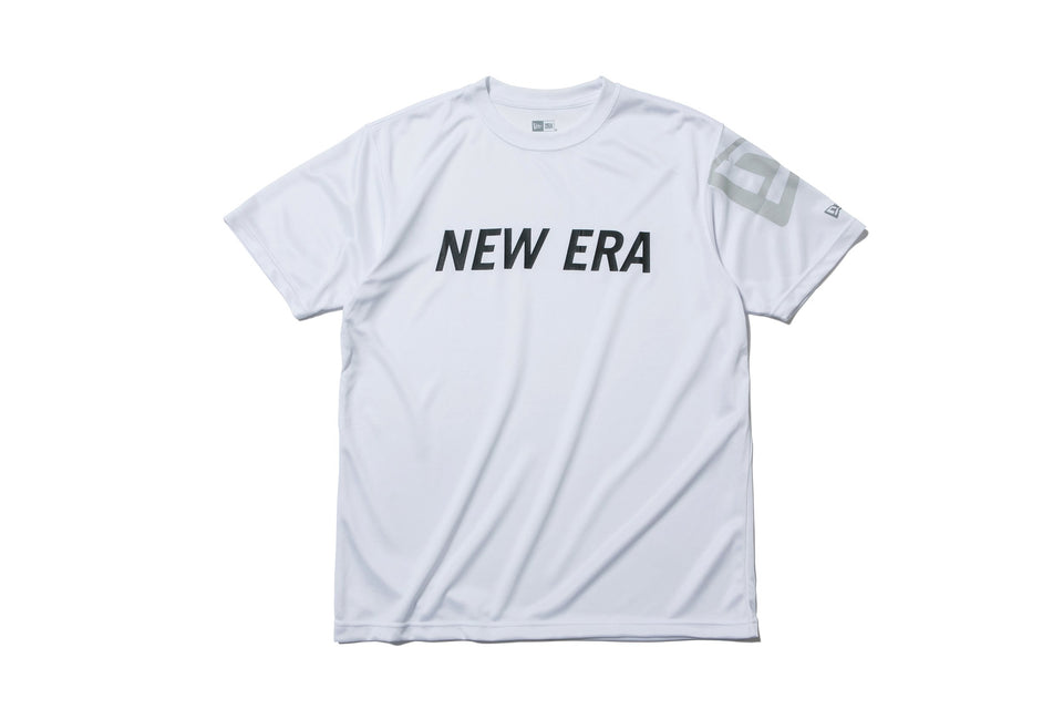 【Performance Apparel 】 テック Tシャツ ニューエラ ワードマーク ホワイト × ブラック