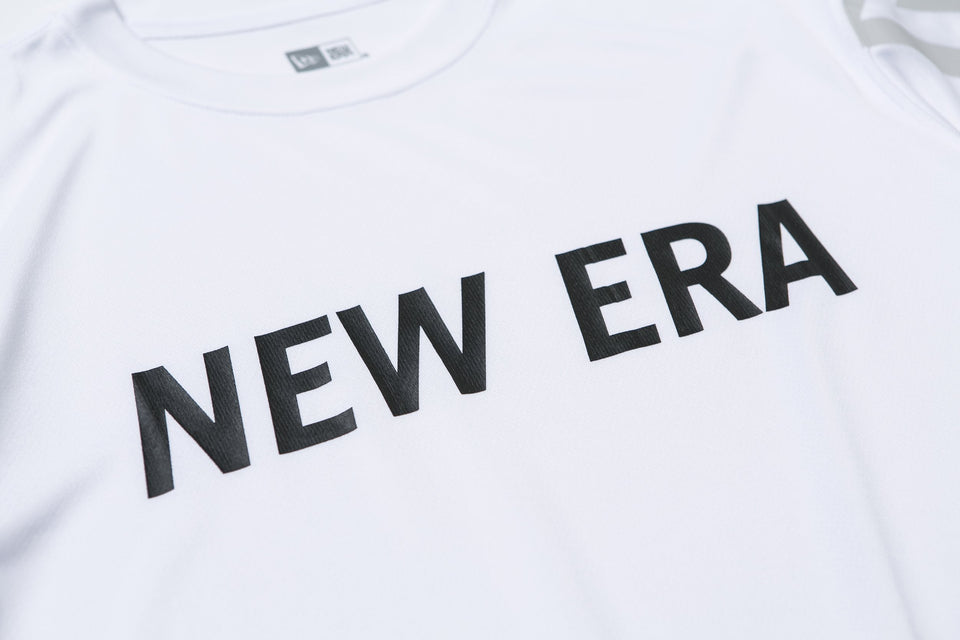 【Performance Apparel 】 テック Tシャツ ニューエラ ワードマーク ホワイト × ブラック