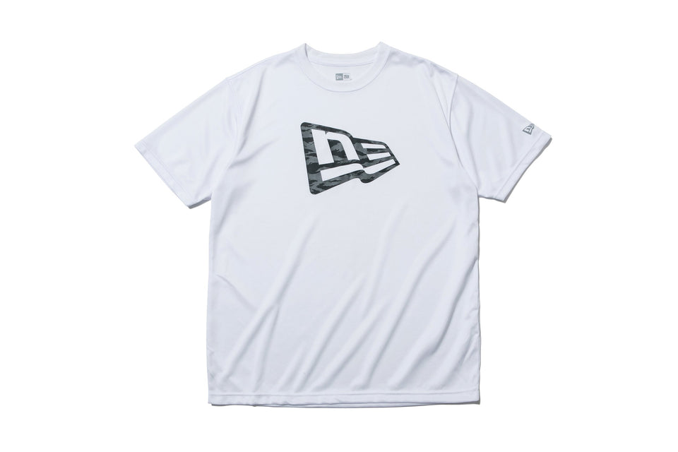 【Performance Apparel 】 テック Tシャツ ニューエラフラッグ ホワイト × タイガーストライプカモブラック