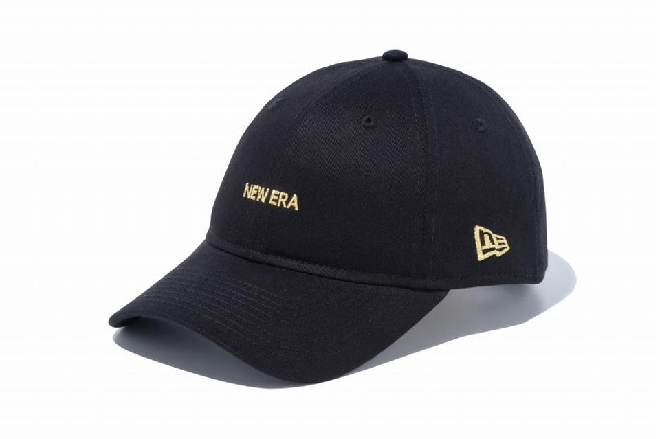 9THIRTY クロスストラップ NEW ERA ミニロゴ ブラック × ゴールド