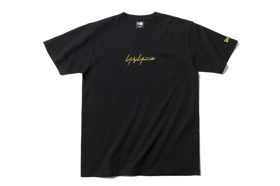 コットン Tシャツ Yohji Yamamoto SS19 シグネチャーロゴ ブラック × イエロー