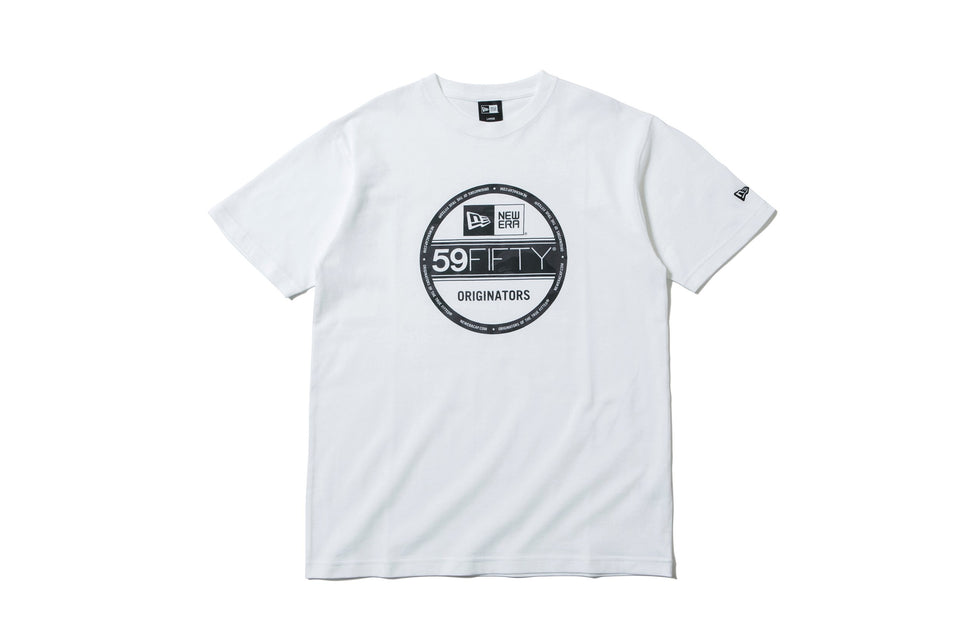 コットン Tシャツ タイガーストライプカモグレー バイザーステッカー ホワイト