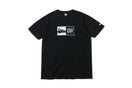 コットン Tシャツ メタリック ボックスロゴ ブラック