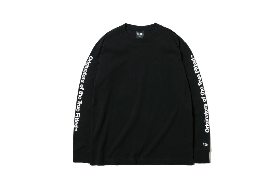長袖 コットン Tシャツ Originators of the True Fitted ブラック