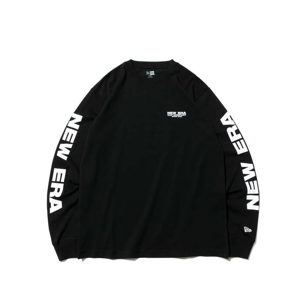 長袖 コットン Tシャツ ニューエラ キャップ カンパニー ブラック × ホワイト