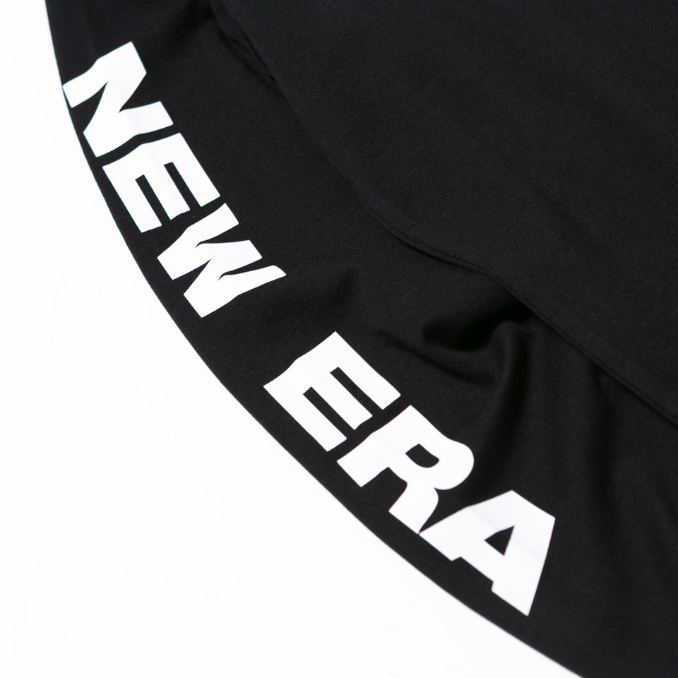 長袖 コットン Tシャツ ニューエラ キャップ カンパニー ブラック × ホワイト